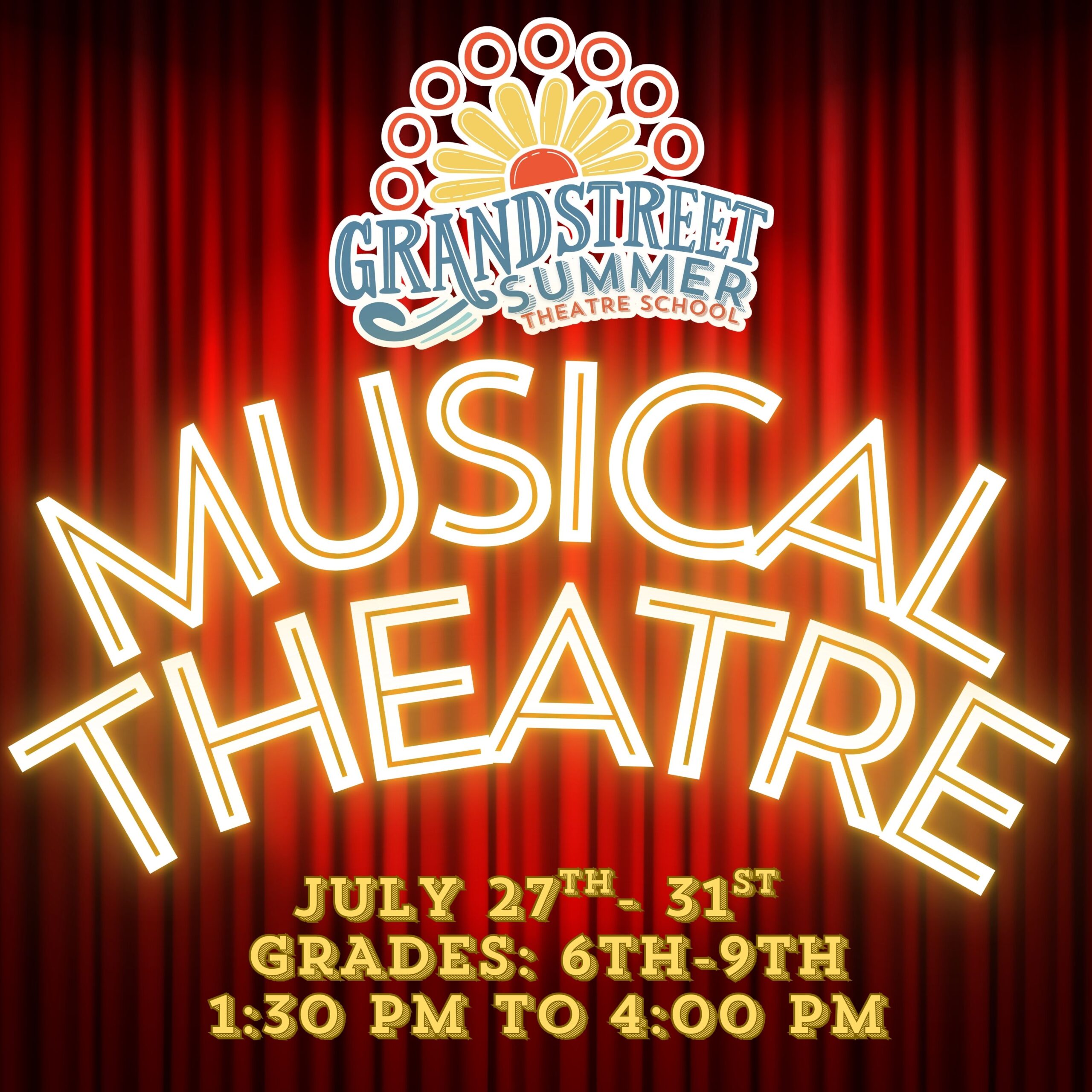 Students on stage dancing in a musical performance